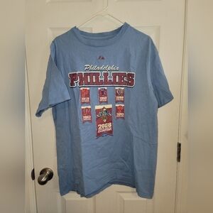 Mens Vitage 2008 NHL Philadelphia Flyers Championship T-shirt Short Sleeve Crew